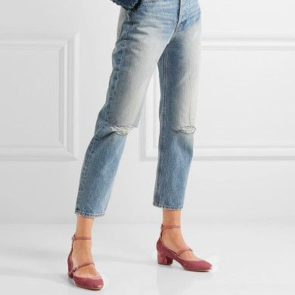 Sam Edelman Lulie Mary Jane Pumps Rose Velvet - Picture 2 of 10